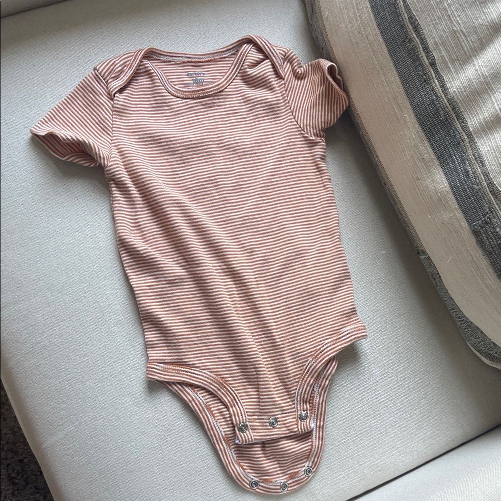 Carter's Orange Striped Bodysuit